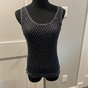 Beaded Tank Top.   Lined.